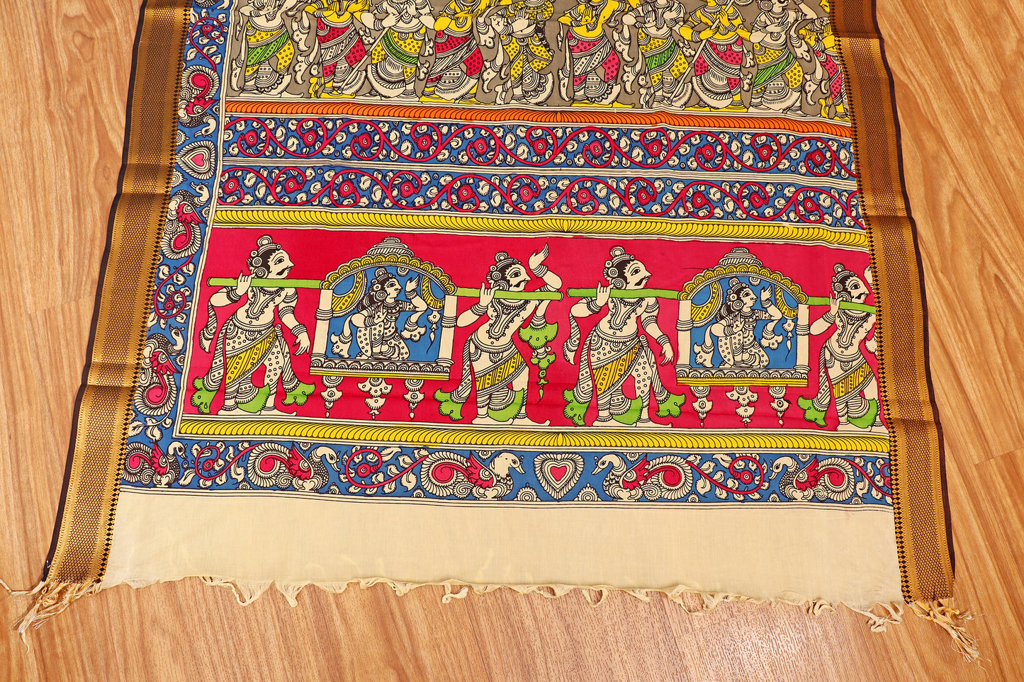 Mithila Muse Pen Kalamkari Saree 516