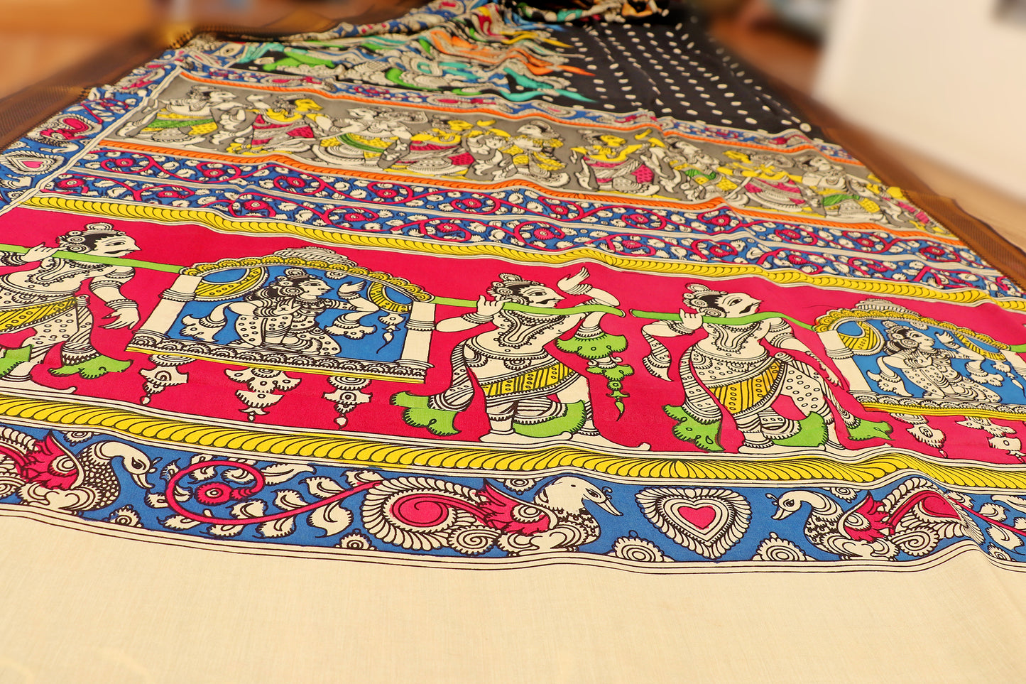 Mithila Muse Pen Kalamkari Saree 516