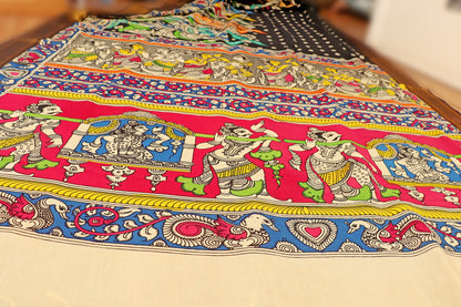 Mithila Muse Pen Kalamkari Saree 516