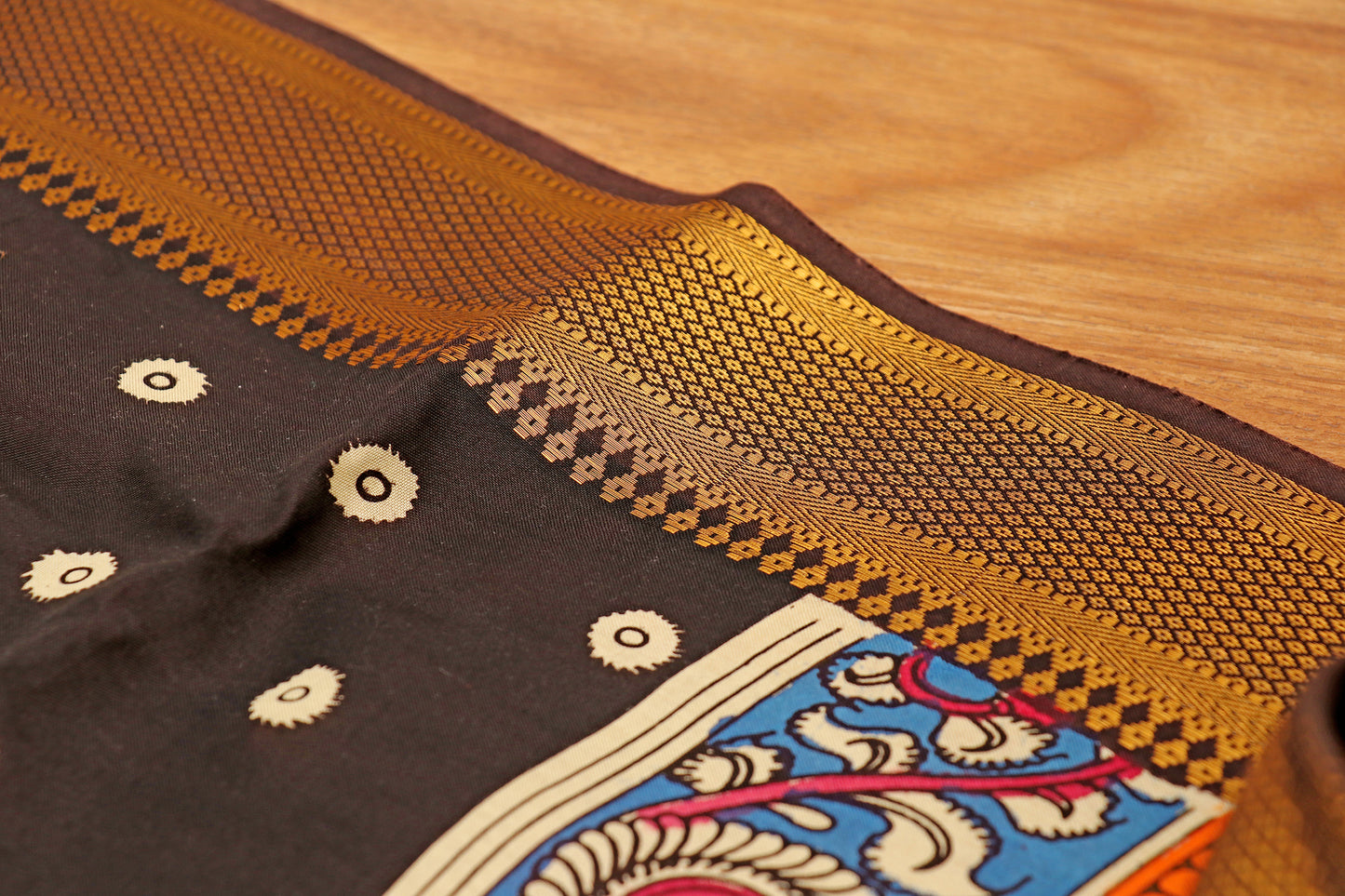 Mithila Muse Pen Kalamkari Saree 516