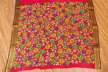 Mithila Muse Pen Kalamkari Saree 516