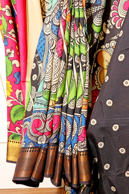 Mithila Muse Pen Kalamkari Saree 516