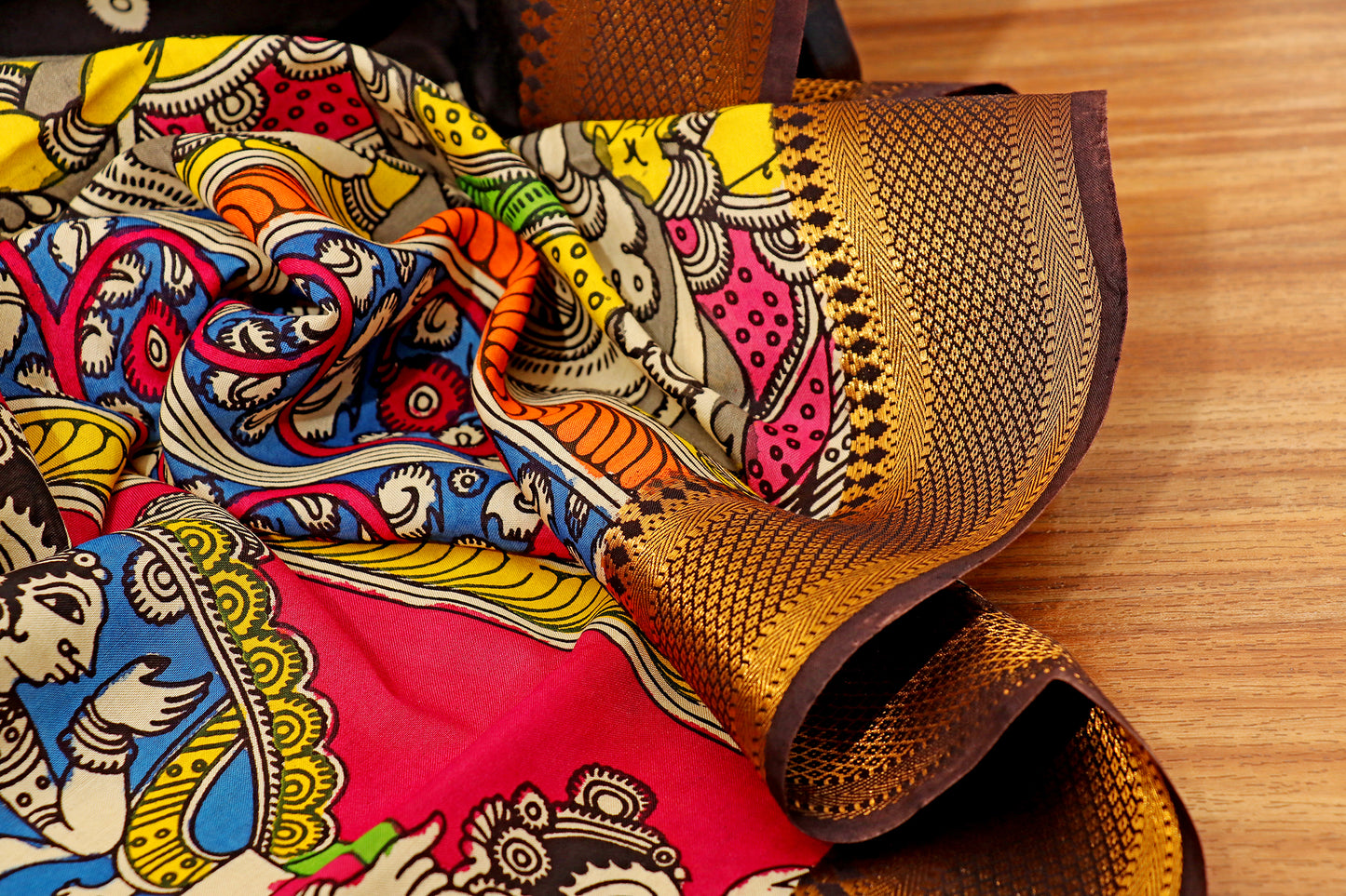 Mithila Muse Pen Kalamkari Saree 516