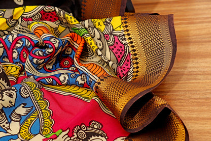 Mithila Muse Pen Kalamkari Saree 516