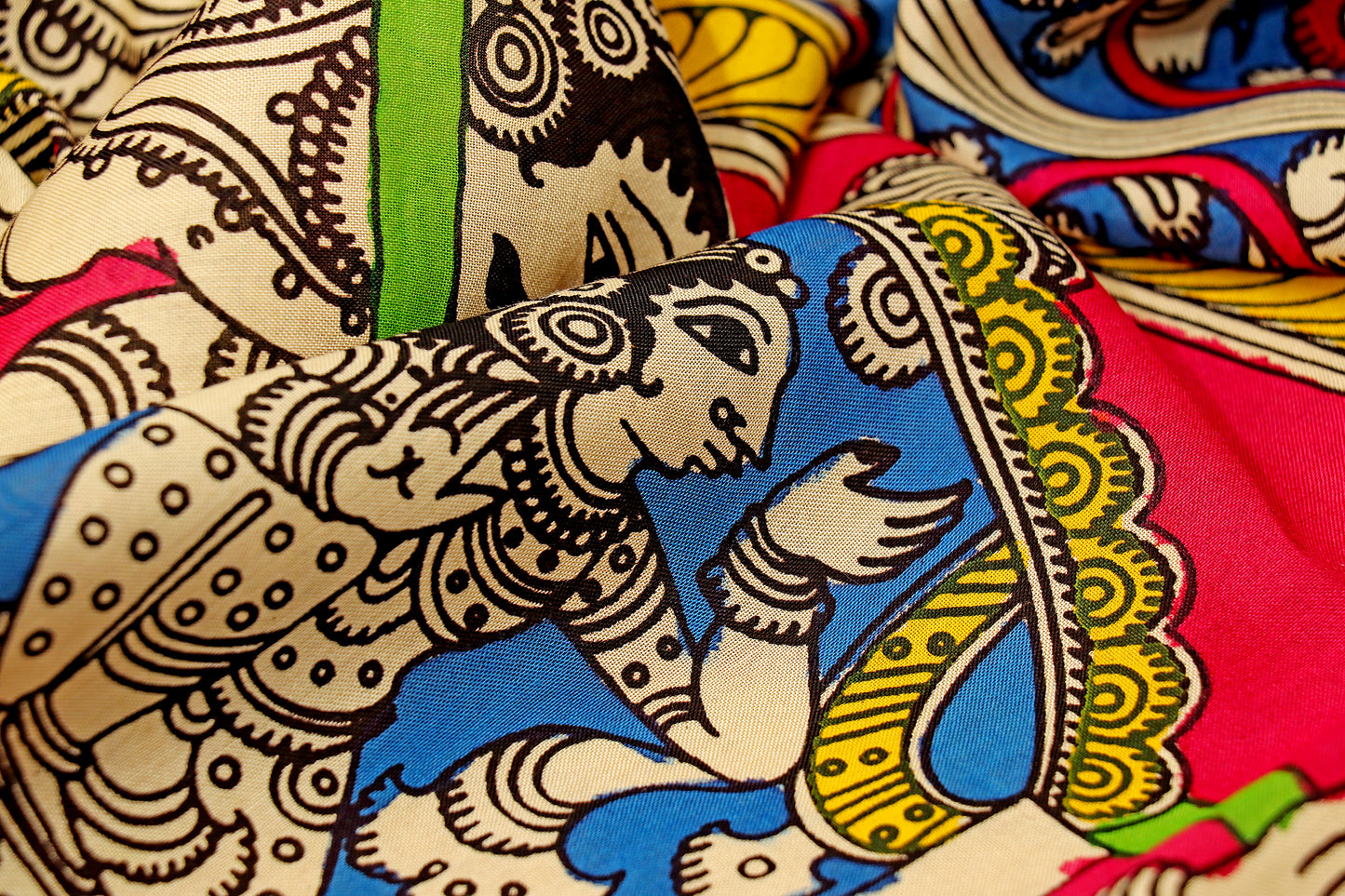 Mithila Muse Pen Kalamkari Saree 516