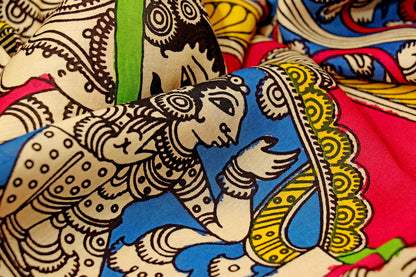 Mithila Muse Pen Kalamkari Saree 516