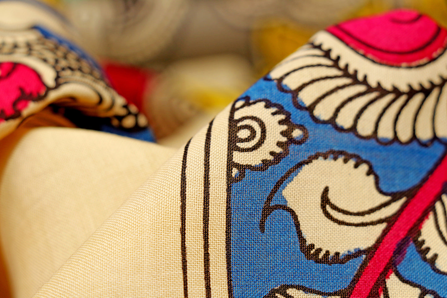 Mithila Muse Pen Kalamkari Saree 516
