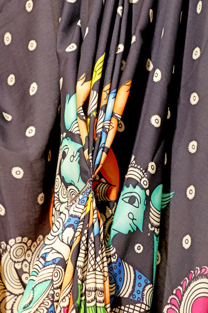 Mithila Muse Pen Kalamkari Saree 516