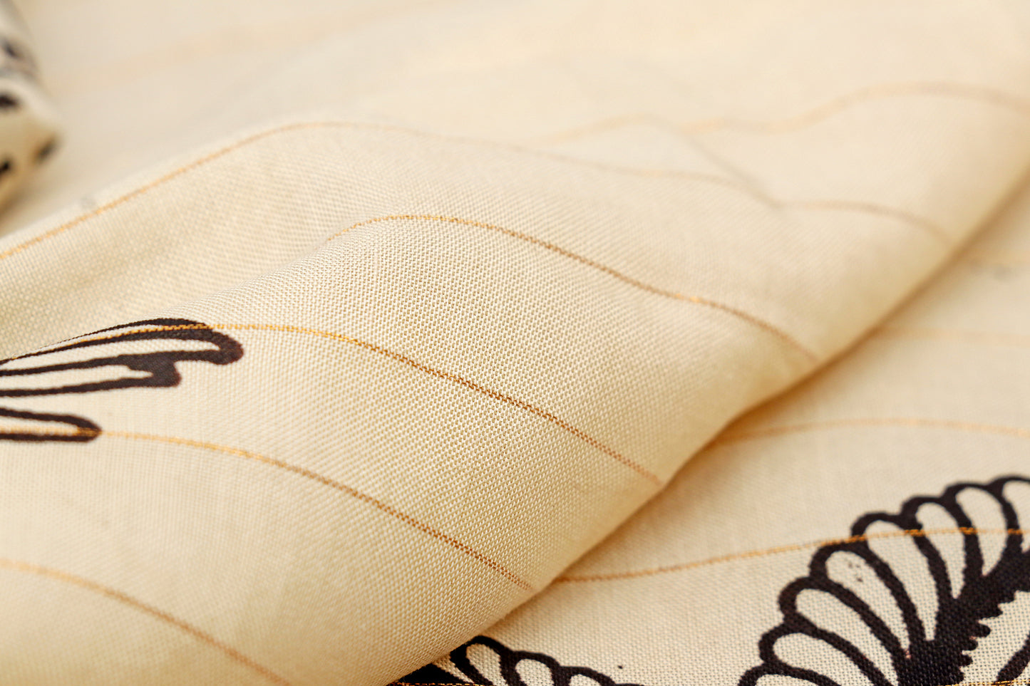 Monochrome Madhubani  Pen Kalamkari Saree 517