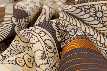 Monochrome Madhubani  Pen Kalamkari Saree 517