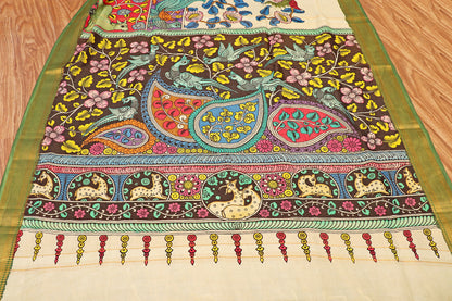 Vrindavan Vriksha  Pen Kalamkari Saree 518