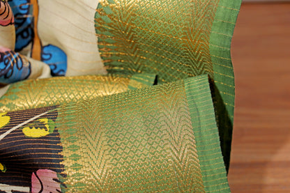 Vrindavan Vriksha  Pen Kalamkari Saree 518