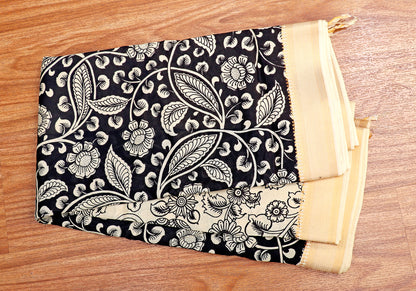 Shwet Kalakaari  Pen Kalamkari Saree 519