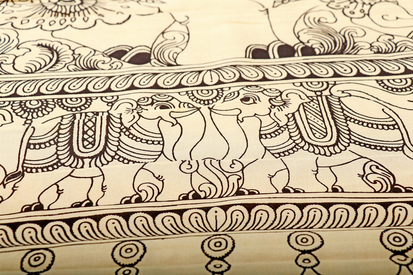 Shwet Kalakaari  Pen Kalamkari Saree 519