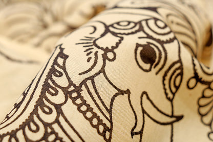 Shwet Kalakaari  Pen Kalamkari Saree 519