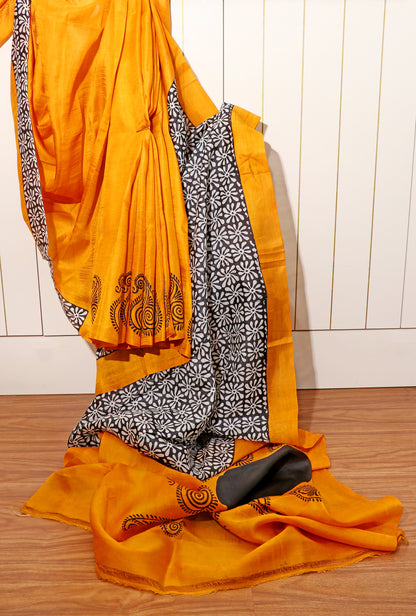 Haldi Dhoop Pure Silk Saree 520