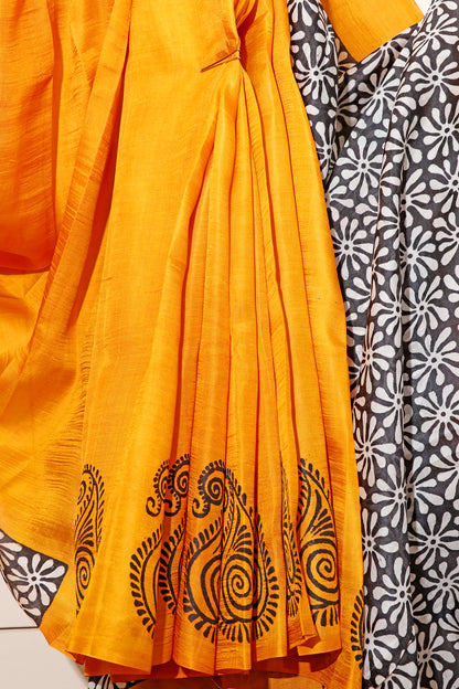 Haldi Dhoop Pure Silk Saree 520