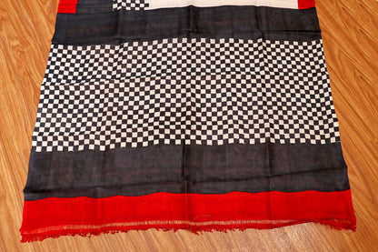 Checkmate Rouge  Pure Silk Saree 521