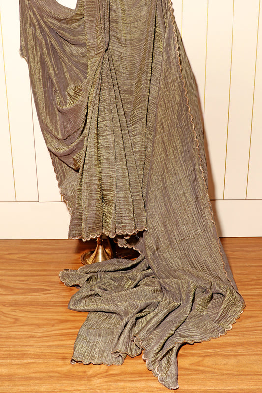 Olive Glint Saree 525
