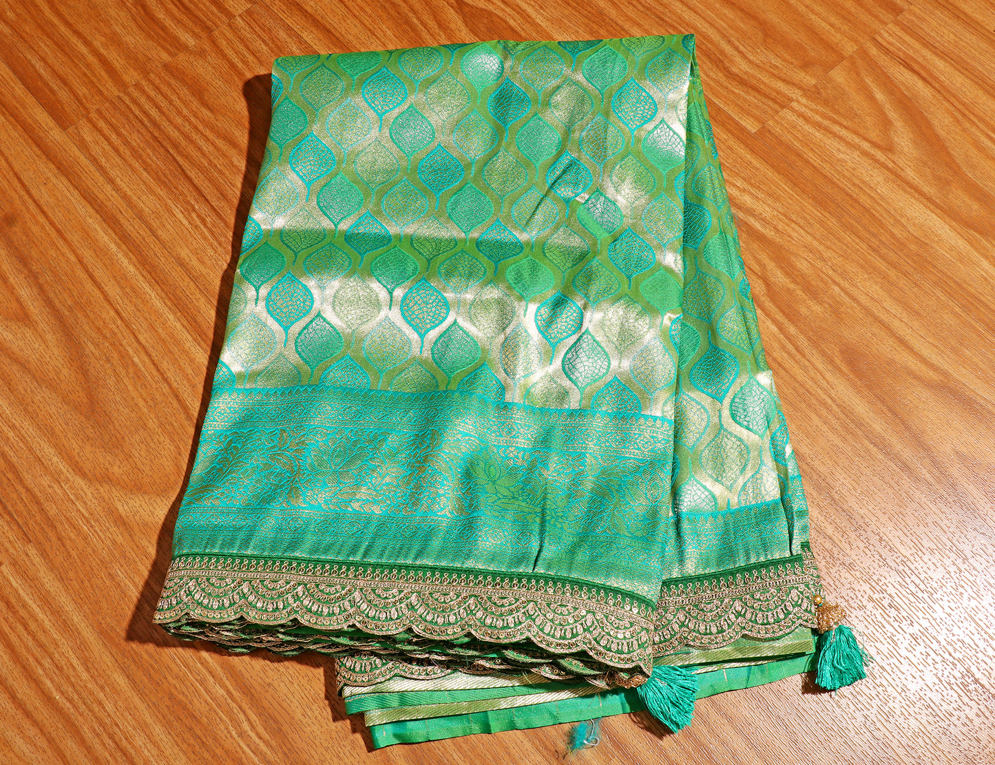 Emerald Cascade Saree 533