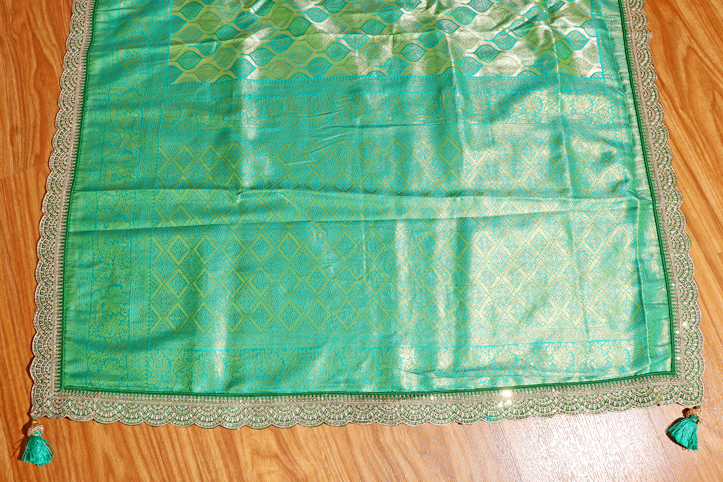 Emerald Cascade Saree 533