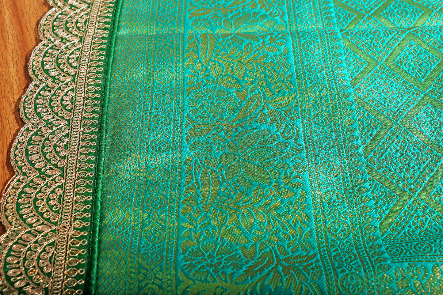 Emerald Cascade Saree 533