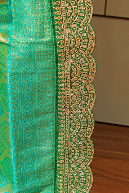 Emerald Cascade Saree 533