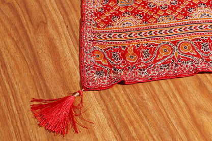 Desert Flame Ajrak Print  Pre-draped Saree  with Blouse 536