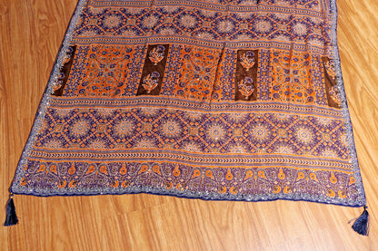Midnight Marwar Ajrak Print Saree 537