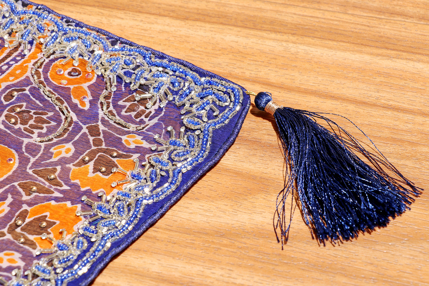 Midnight Marwar Ajrak Print Saree 537