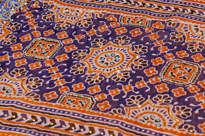 Midnight Marwar Ajrak Print Saree 537