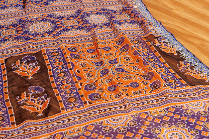 Midnight Marwar Ajrak Print Saree 537