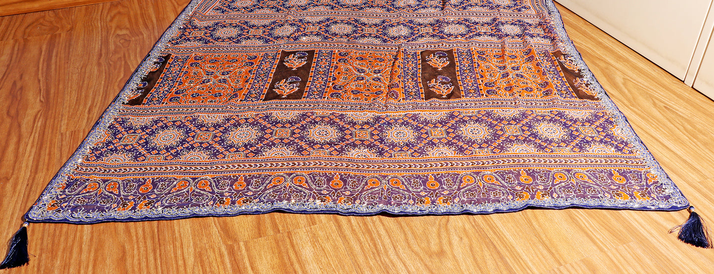 Midnight Marwar Ajrak Print Saree 537