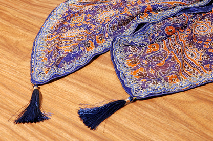 Midnight Marwar Ajrak Print Saree 537