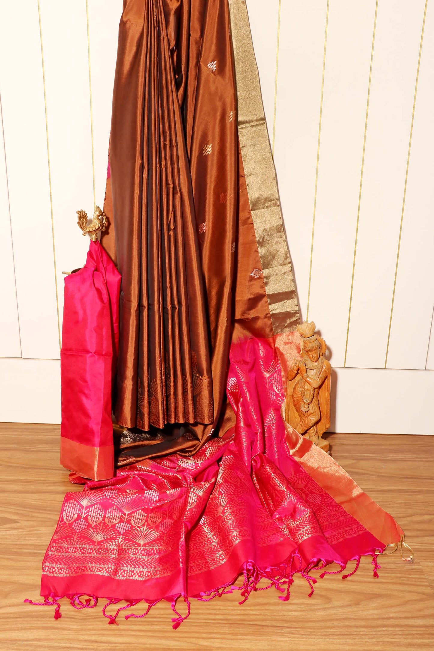 Copper Luxe – Pure Kanjivaram Silk Saree 042