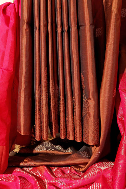 Copper Luxe – Pure Kanjivaram Silk Saree 042