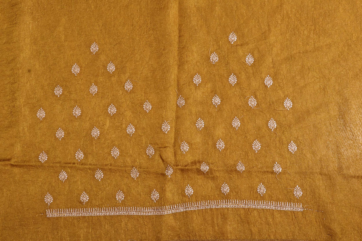 Antique Gold – Crushed Silk Meenakari Saree 045