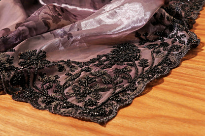 Midnight Elegance – Soft Satin Organza Saree 046