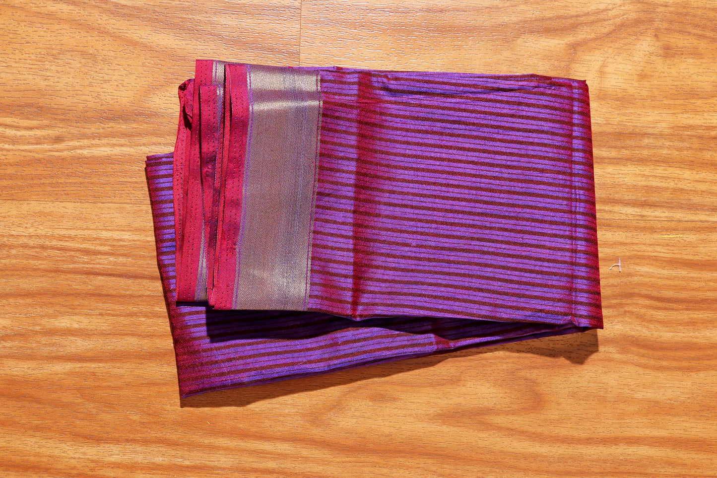 Purple and Rani Pink Printed  Patola Saree with Thread Zari Border 107