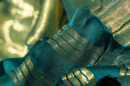 Bottle Green Bandhani Saree with Diamond Motifs and Zari Pallu 114