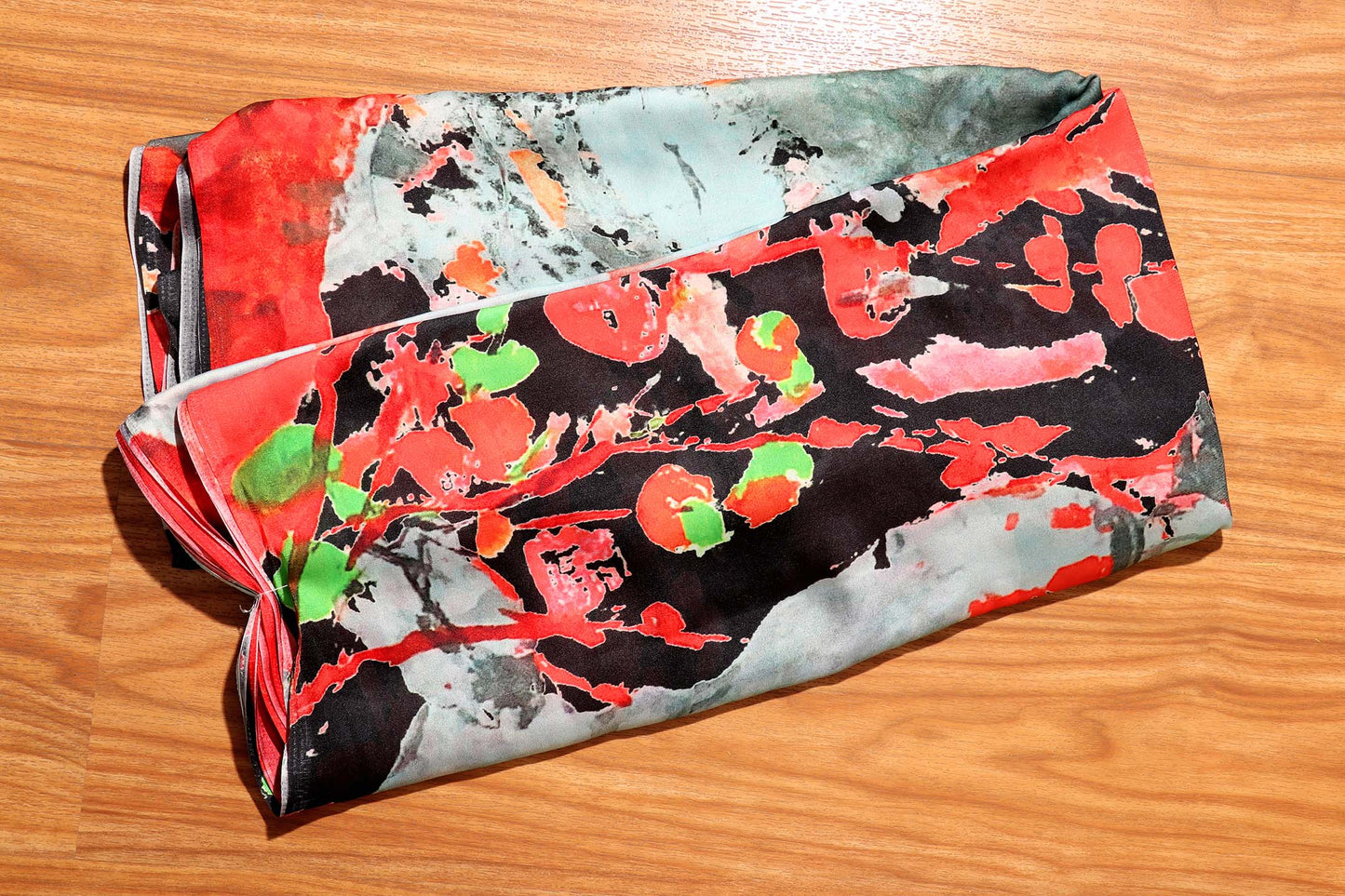 Wild Bloom – Digital Abstract Floral Georgette (New 333-R- 127)