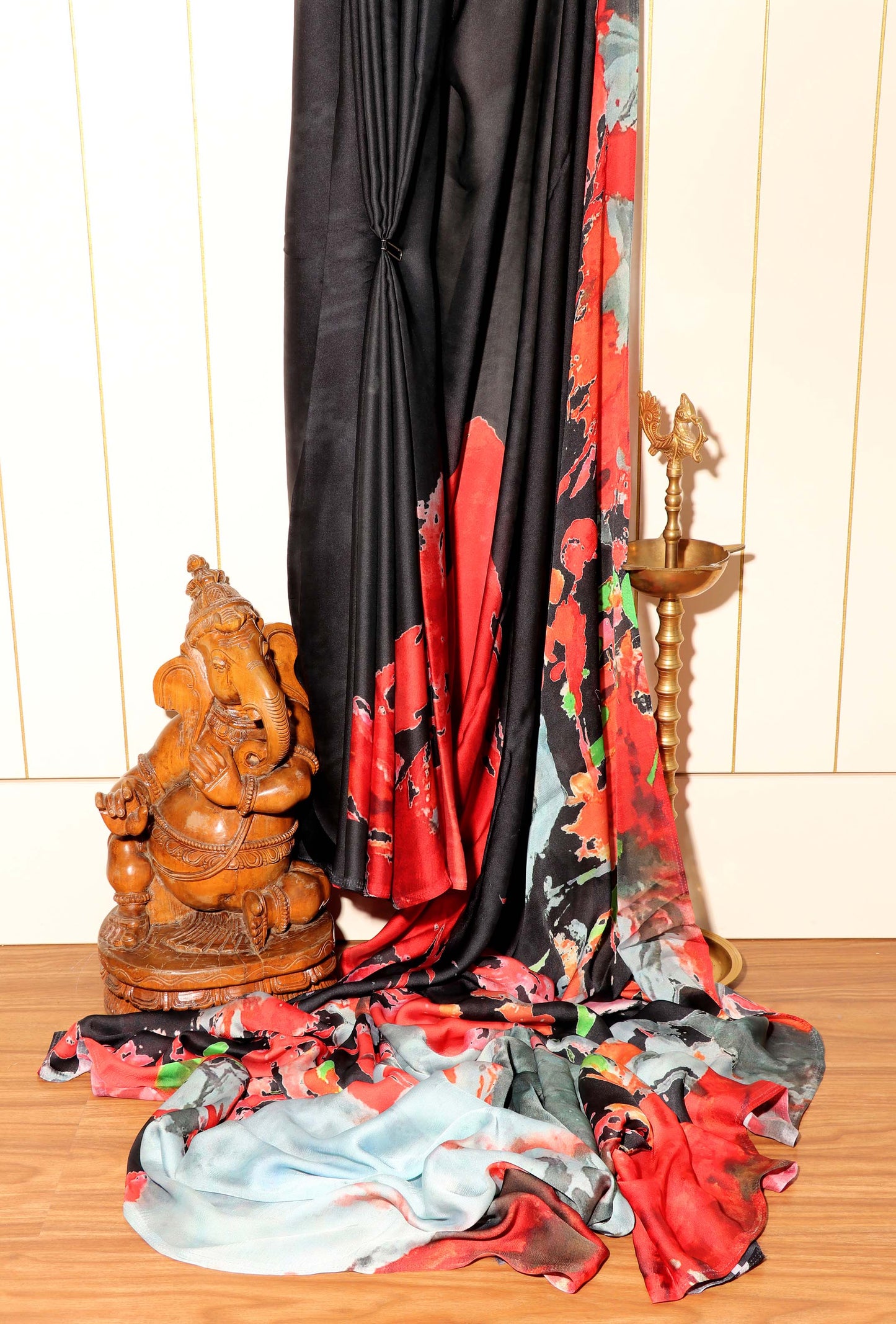 Wild Bloom – Digital Abstract Floral Georgette (New 333-R- 127)