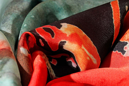 Wild Bloom – Digital Abstract Floral Georgette (New 333-R- 127)