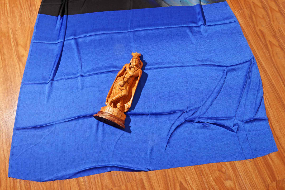 Ocean Mirage – Abstract Print Chiffon Saree 122