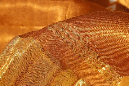 Mustard Ochre Hand-Tied Bandhani Silk Saree 053