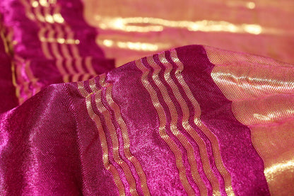 Royal Purple Handcrafted Bandhani Silk Saree 054