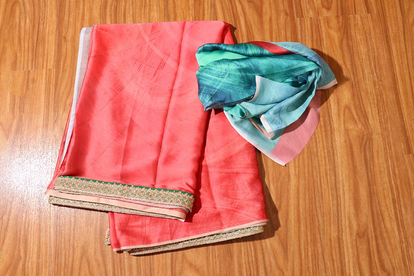 Sunrise Symphony Reshmi Silk Saree with Gota Patti Border 069