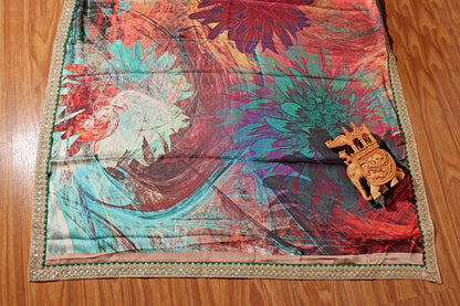 Sunrise Symphony Reshmi Silk Saree with Gota Patti Border 069