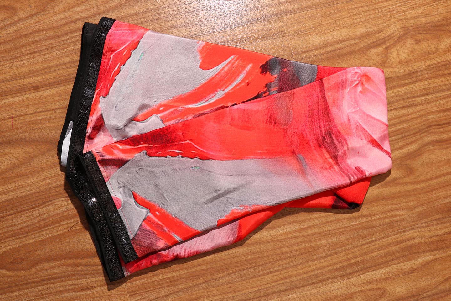 Smoke & Flame Digital Print Saree with Sequin Black Border 070