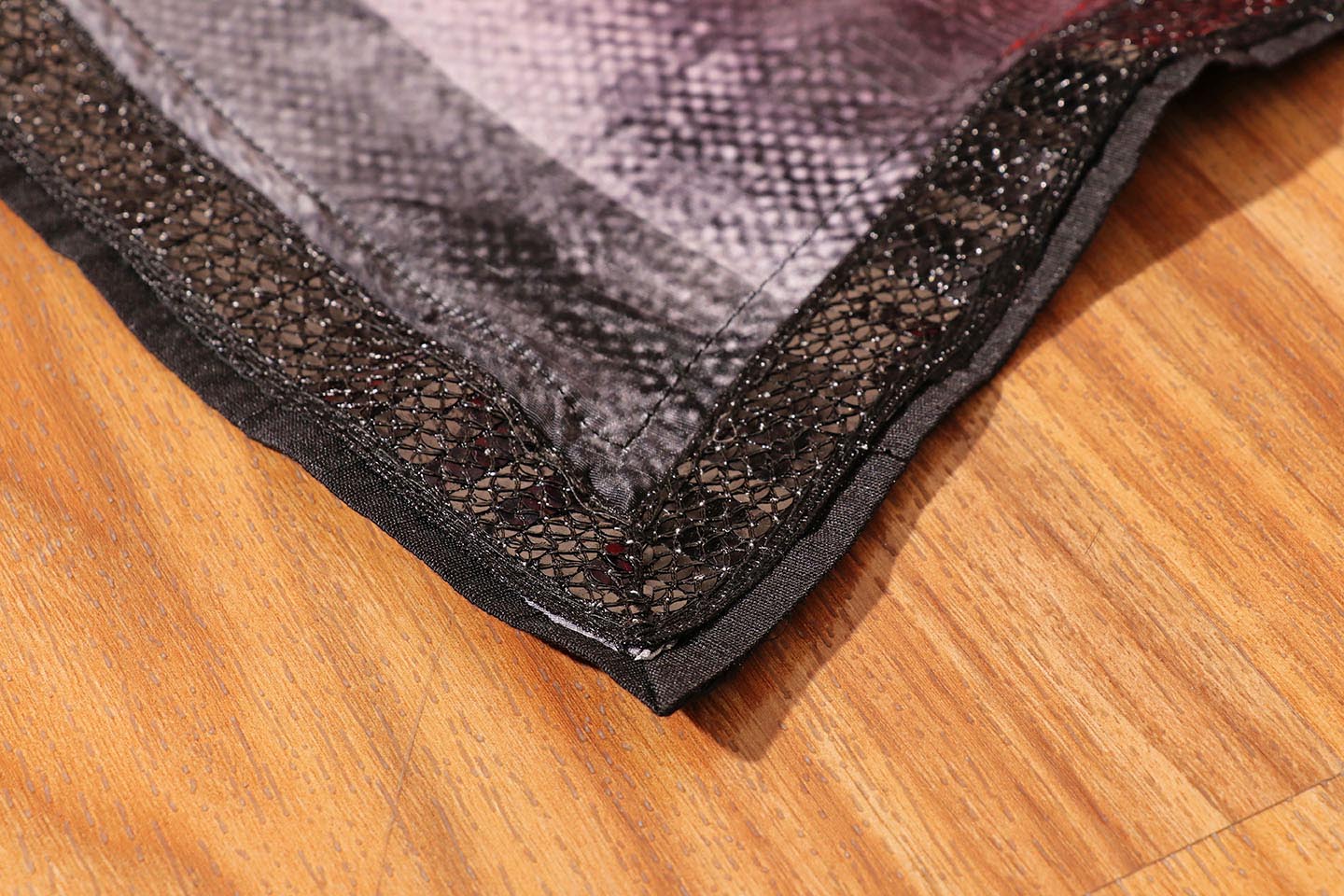 Smoke & Flame Digital Print Saree with Sequin Black Border 070